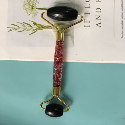 רולר עיסוי פנים מאבן ג’ייד טבעית למתיחת העור והפחתת נפיחות